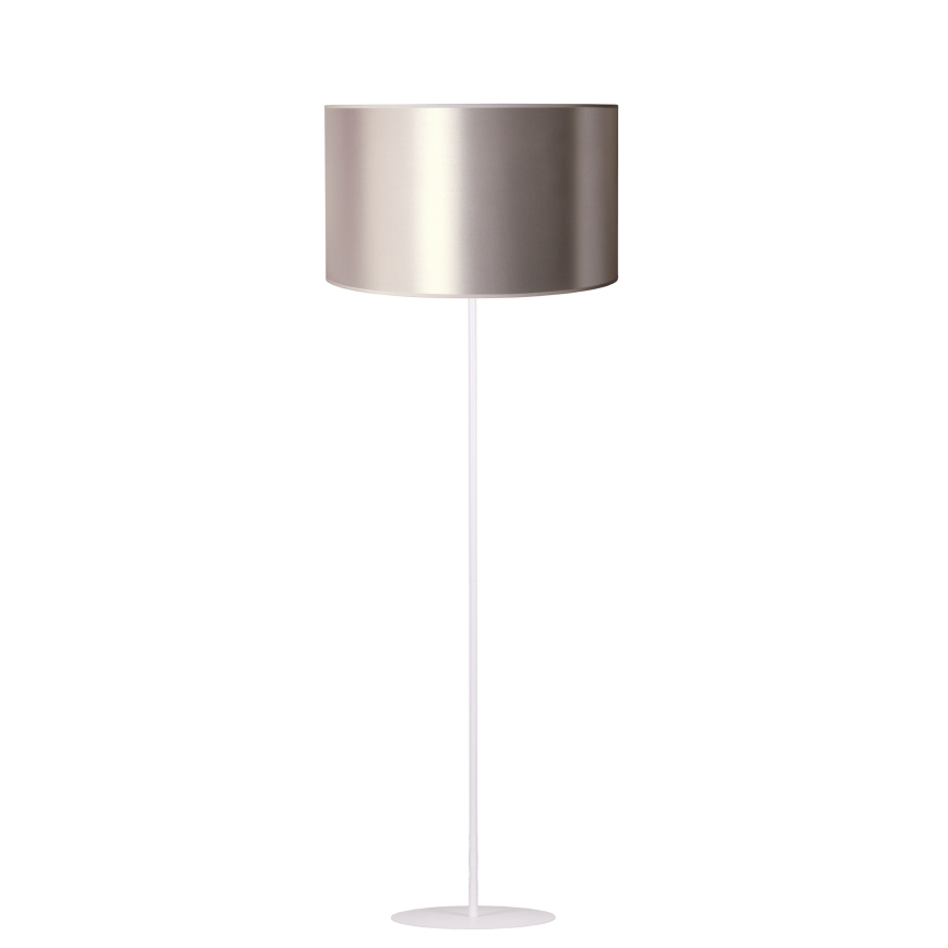 Duolla - Grīdas stāvlampa CANNES 1xE27/15W/230V d. 45 cm sudraba/varš/balta