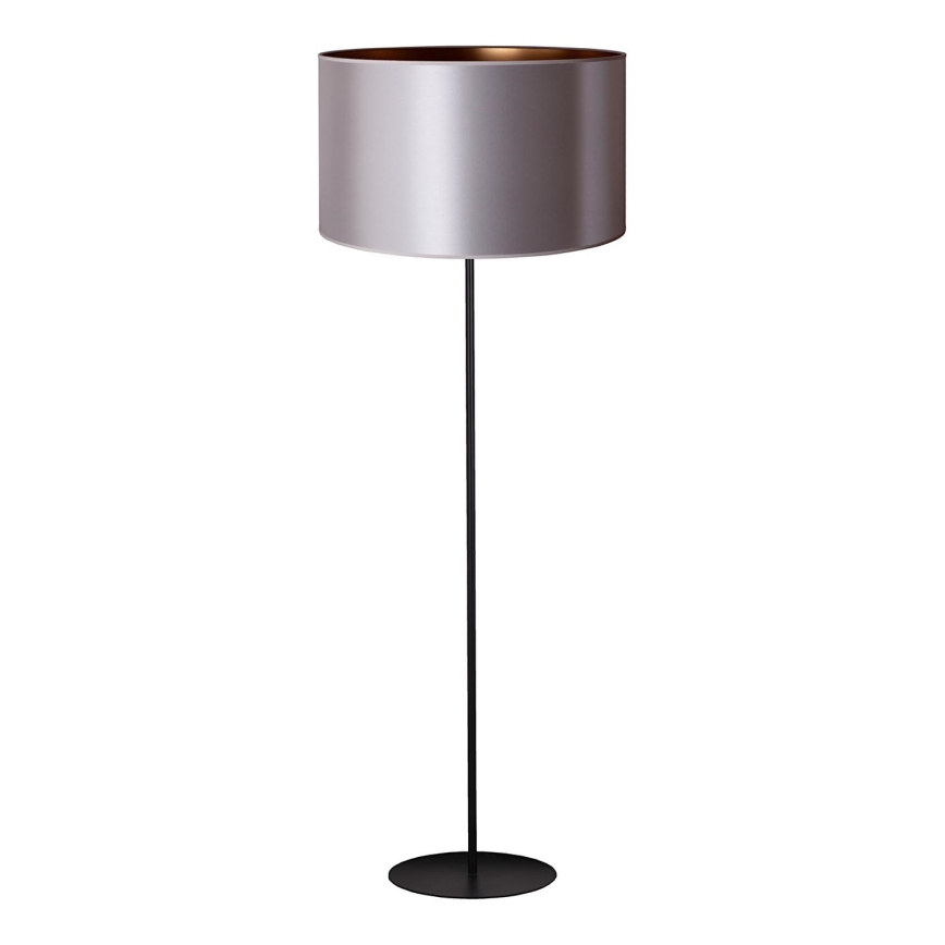 Duolla - Grīdas stāvlampa CANNES 1xE27/15W/230V d. 45 cm sudraba/varš/melna
