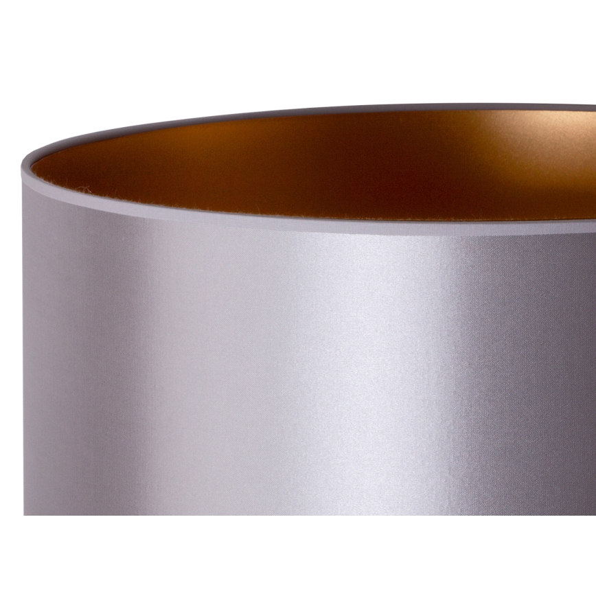 Duolla - Grīdas stāvlampa CANNES 1xE27/15W/230V d. 45 cm sudraba/varš/melna