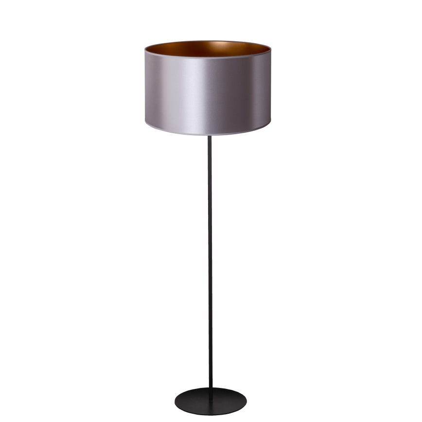 Duolla - Grīdas stāvlampa CANNES 1xE27/15W/230V d. 45 cm sudraba/varš/melna