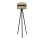Duolla - Grīdas stāvlampa DUO 1xE27/15W/230V d. 40 cm rotanga/melna