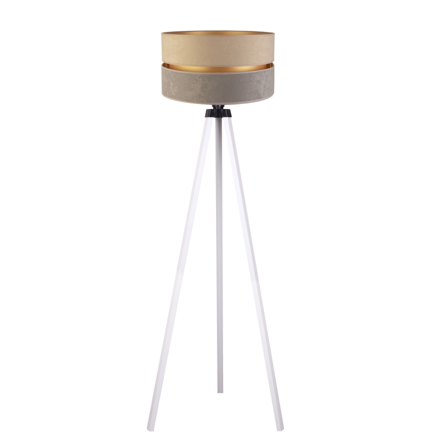 Duolla - Grīdas stāvlampa DUO 1xE27/60W/230V d. 44 cm bēša/pelēka/balta
