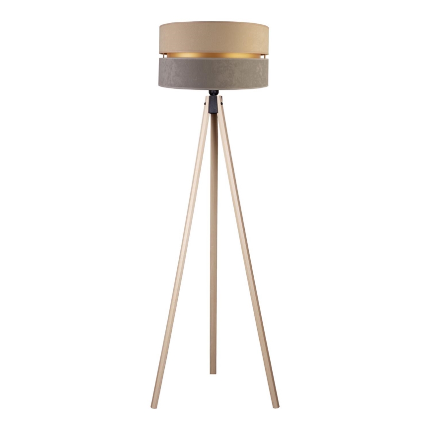 Duolla - Grīdas stāvlampa DUO 1xE27/60W/230V d. 44 cm bēša/pelēka/bēša