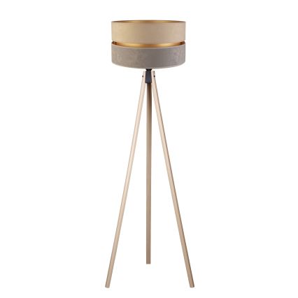 Duolla - Grīdas stāvlampa DUO 1xE27/60W/230V d. 44 cm bēša/pelēka/bēša