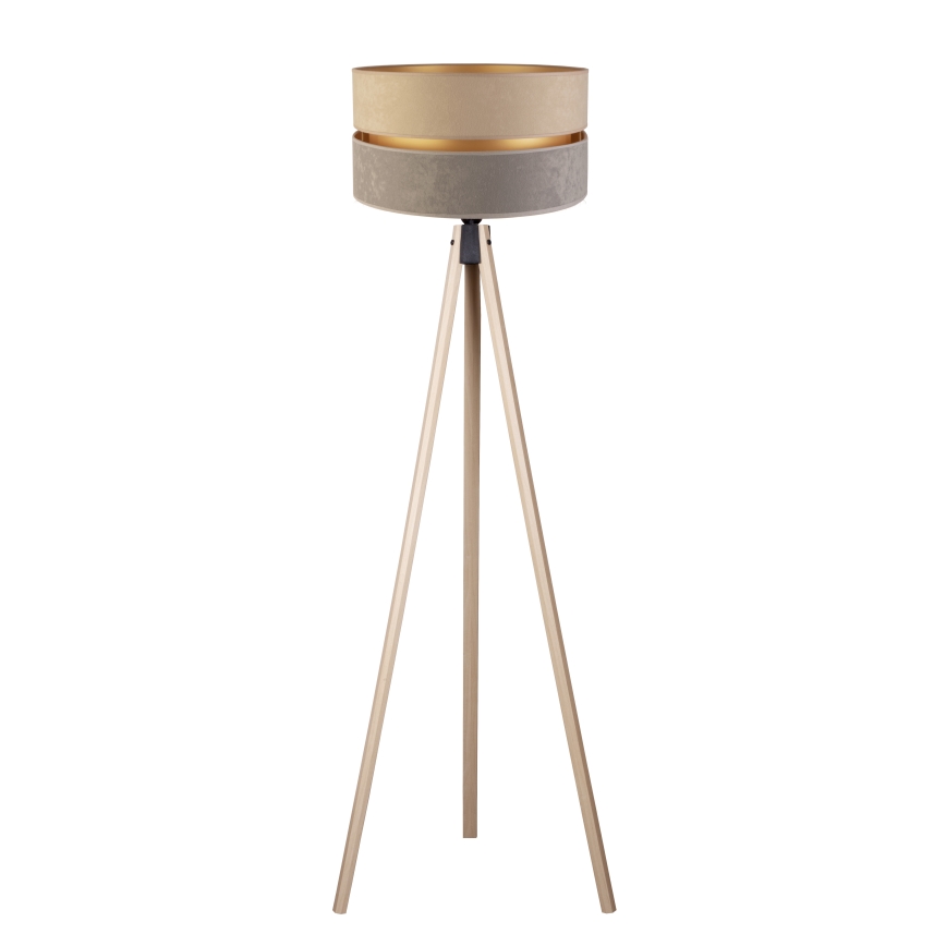 Duolla - Grīdas stāvlampa DUO 1xE27/60W/230V d. 44 cm bēša/pelēka/bēša
