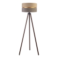 Duolla - Grīdas stāvlampa DUO 1xE27/60W/230V d. 44 cm bēša/pelēka/brūna