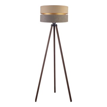 Duolla - Grīdas stāvlampa DUO 1xE27/60W/230V d. 44 cm bēša/pelēka/brūna