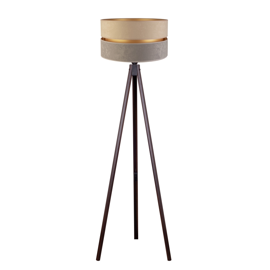 Duolla - Grīdas stāvlampa DUO 1xE27/60W/230V d. 44 cm bēša/pelēka/venge