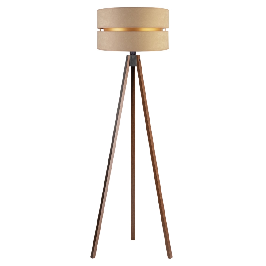 Duolla - Grīdas stāvlampa DUO 1xE27/60W/230V d. 44 cm bēša/venge