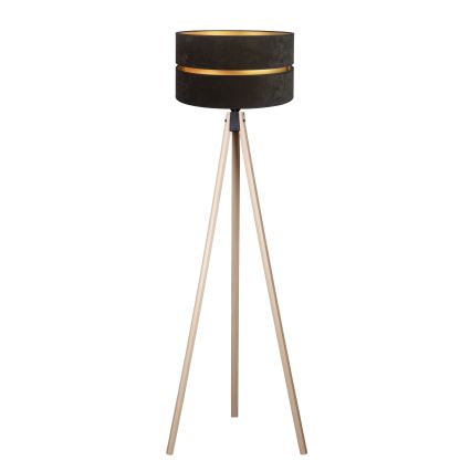 Duolla - Grīdas stāvlampa DUO 1xE27/60W/230V d. 44 cm melna/bēša