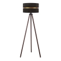 Duolla - Grīdas stāvlampa DUO 1xE27/60W/230V d. 44 cm melna/brūna