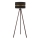 Duolla - Grīdas stāvlampa DUO 1xE27/60W/230V d. 44 cm melna/brūna
