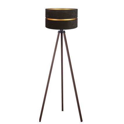 Duolla - Grīdas stāvlampa DUO 1xE27/60W/230V d. 44 cm melna/brūna