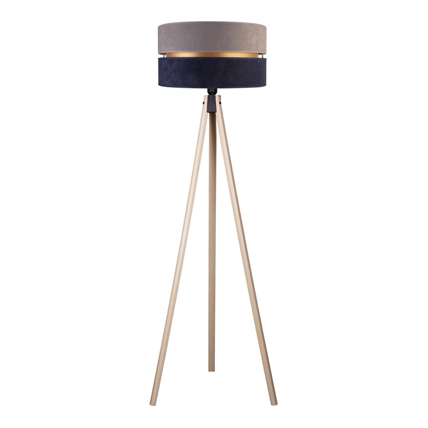 Duolla - Grīdas stāvlampa DUO 1xE27/60W/230V d. 44 cm pelēka/zila/bēša