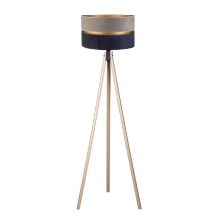 Duolla - Grīdas stāvlampa DUO 1xE27/60W/230V d. 44 cm pelēka/zila/bēša