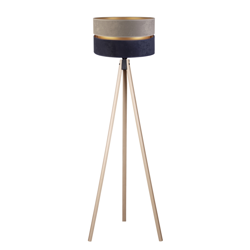 Duolla - Grīdas stāvlampa DUO 1xE27/60W/230V d. 44 cm pelēka/zila/bēša
