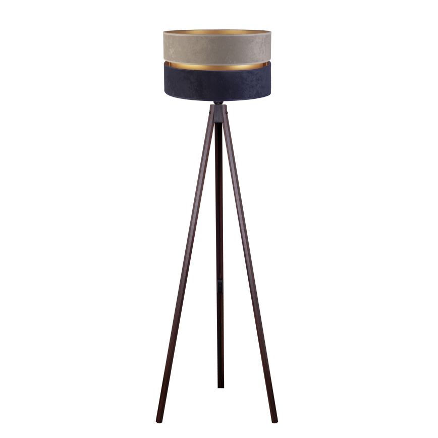 Duolla - Grīdas stāvlampa DUO 1xE27/60W/230V d. 44 cm pelēka/zila/venge