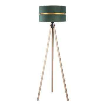 Duolla - Grīdas stāvlampa DUO 1xE27/60W/230V d. 44 cm zaļa/bēša