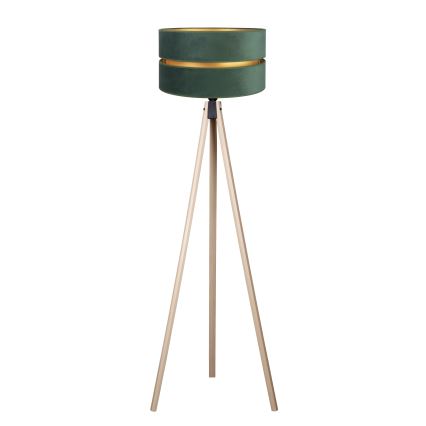 Duolla - Grīdas stāvlampa DUO 1xE27/60W/230V d. 44 cm zaļa/bēša