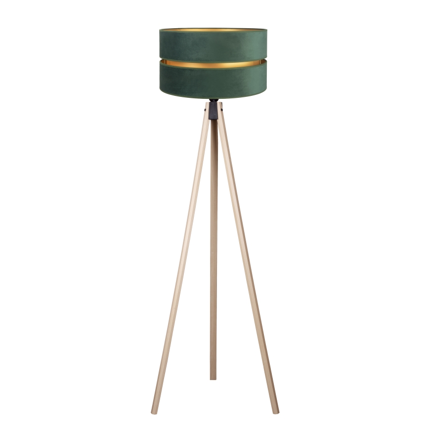 Duolla - Grīdas stāvlampa DUO 1xE27/60W/230V d. 44 cm zaļa/bēša