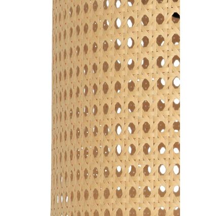 Duolla - Grīdas stāvlampa ROLLER 1xE27/15W/230V d. 45 cm rotanga/melna