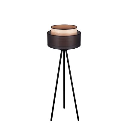 Duolla - Grīdas stāvlampa WOOD BOHO 1xE27/15W/230V d. 45 cm melna/bēša