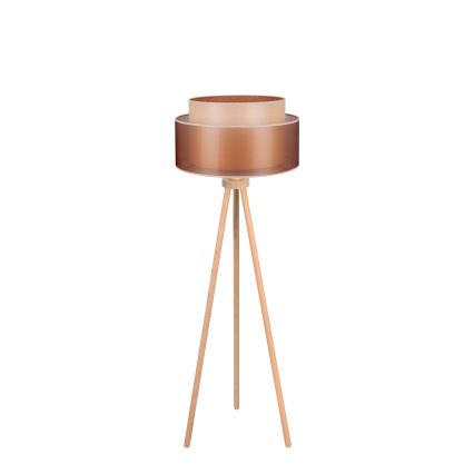 Duolla - Grīdas stāvlampa WOOD BOHO 1xE27/15W/230V d. 45 cm varš/brūna/bēša