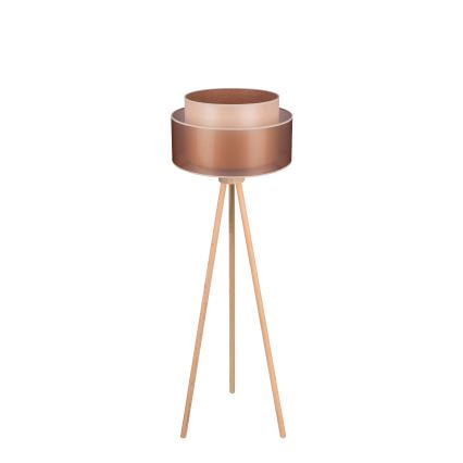 Duolla - Grīdas stāvlampa WOOD BOHO 1xE27/15W/230V d. 45 cm varš/brūna/bēša