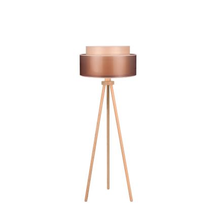 Duolla - Grīdas stāvlampa WOOD BOHO 1xE27/15W/230V d. 45 cm varš/brūna/bēša