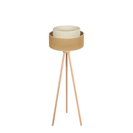 Duolla - Grīdas stāvlampa YUTE BOHO 1xE27/15W/230V d. 45 cm brūna/krēmkrāsa