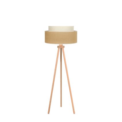 Duolla - Grīdas stāvlampa YUTE BOHO 1xE27/15W/230V d. 45 cm brūna/krēmkrāsa