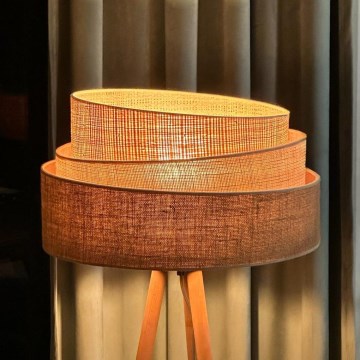 Duolla - Grīdas stāvlampa YUTE TRIO 1xE27/15W/230V d. 45 cm brūna/pelēka/bēša
