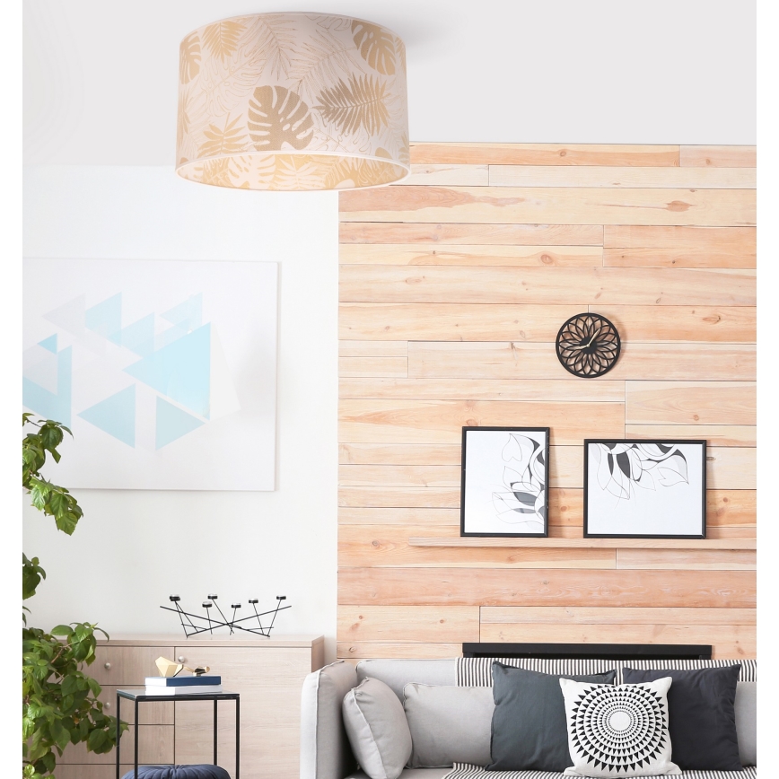 Duolla - Griestu lampa ARECA 1xE27/40W/230V d. 45 cm misiņš/balta