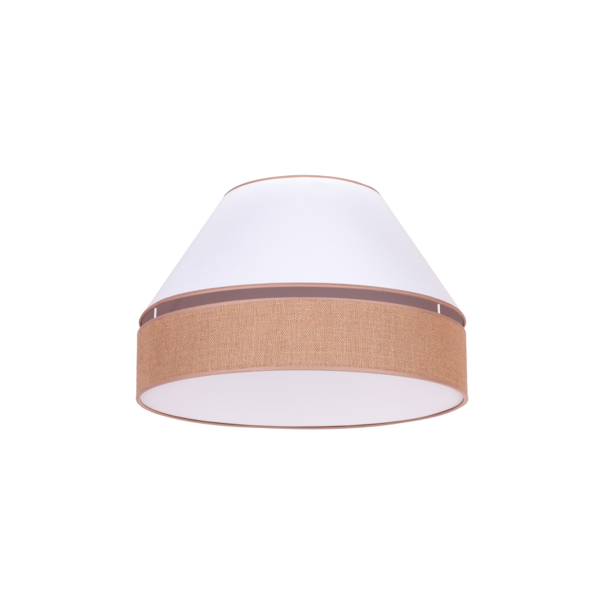 Duolla - Griestu lampa AVIGNON 1xE27/15W/230V d. 50 cm balta/brūna