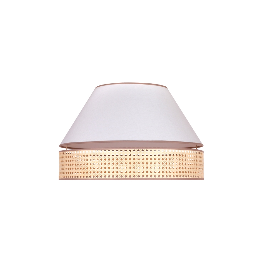 Duolla - Griestu lampa AVIGNON 1xE27/15W/230V d. 50 cm balta/rotanga