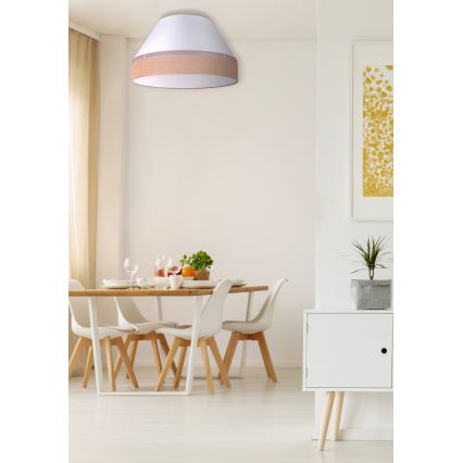 Duolla - Griestu lampa AVIGNON 3xE27/15W/230V d. 60 cm balta/brūna