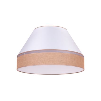 Duolla - Griestu lampa AVIGNON 3xE27/15W/230V d. 60 cm balta/brūna