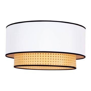 Duolla - Griestu lampa BOHO 1xE27/15W/230V d. 45 cm balta/rotanga