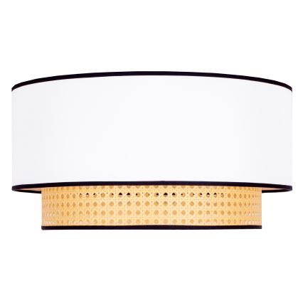 Duolla - Griestu lampa BOHO 1xE27/15W/230V d. 45 cm balta/rotanga