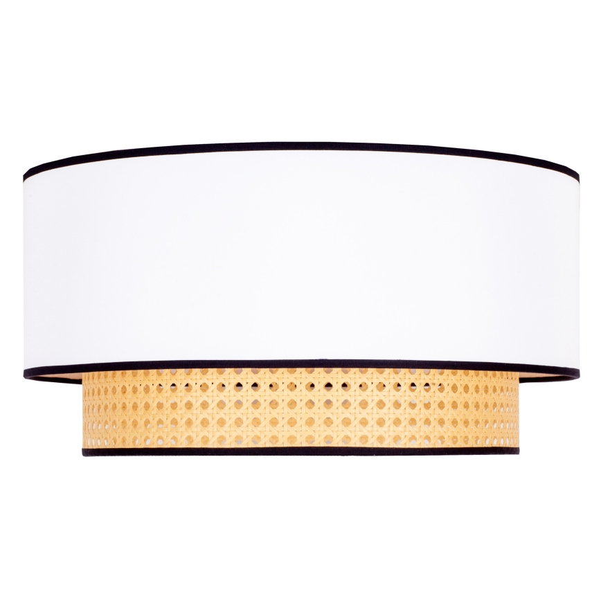Duolla - Griestu lampa BOHO 1xE27/15W/230V d. 45 cm balta/rotanga