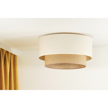 Duolla - Griestu lampa BOHO 1xE27/15W/230V d. 45 cm bēša/brūna