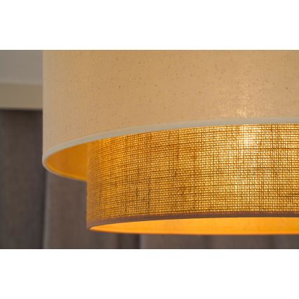 Duolla - Griestu lampa BOHO 1xE27/15W/230V d. 45 cm bēša/brūna