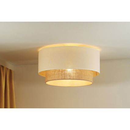 Duolla - Griestu lampa BOHO 1xE27/15W/230V d. 45 cm bēša/brūna