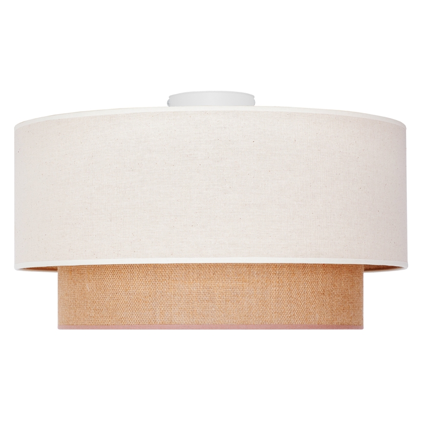 Duolla - Griestu lampa BOHO 1xE27/15W/230V d. 45 cm bēša/brūna