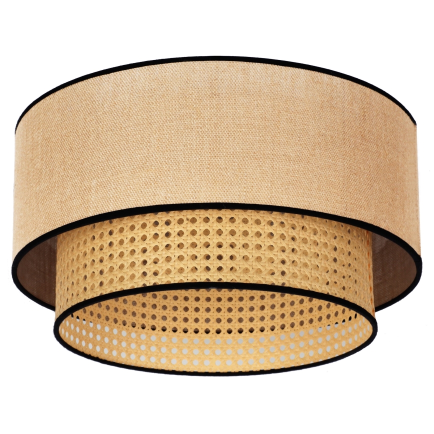 Duolla - Griestu lampa BOHO 1xE27/15W/230V d. 45 cm bēša/rotanga