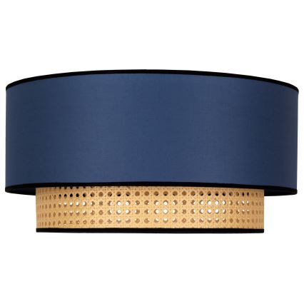 Duolla - Griestu lampa BOHO 1xE27/15W/230V d. 45 cm zila/rotanga
