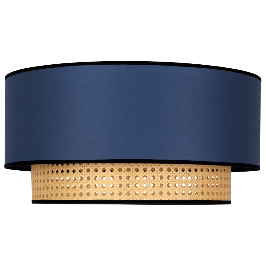 Duolla - Griestu lampa BOHO 1xE27/15W/230V d. 45 cm zila/rotanga