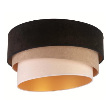 Duolla - Griestu lampa DEVON 1xE27/40W/230V d. 45 cm melna/bēša