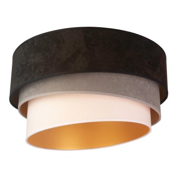 Duolla - Griestu lampa DEVON 1xE27/40W/230V d. 45 cm melna/pelēka/bēša