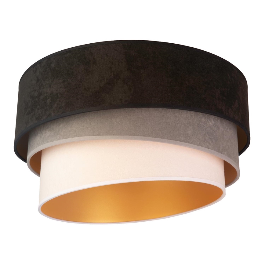 Duolla - Griestu lampa DEVON 1xE27/40W/230V d. 45 cm melna/pelēka/bēša